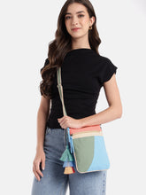 Hue Cotton Canvas Colourblocked Sling Bag